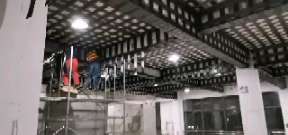 海州一商场梁，楼板碳纤维加固施工